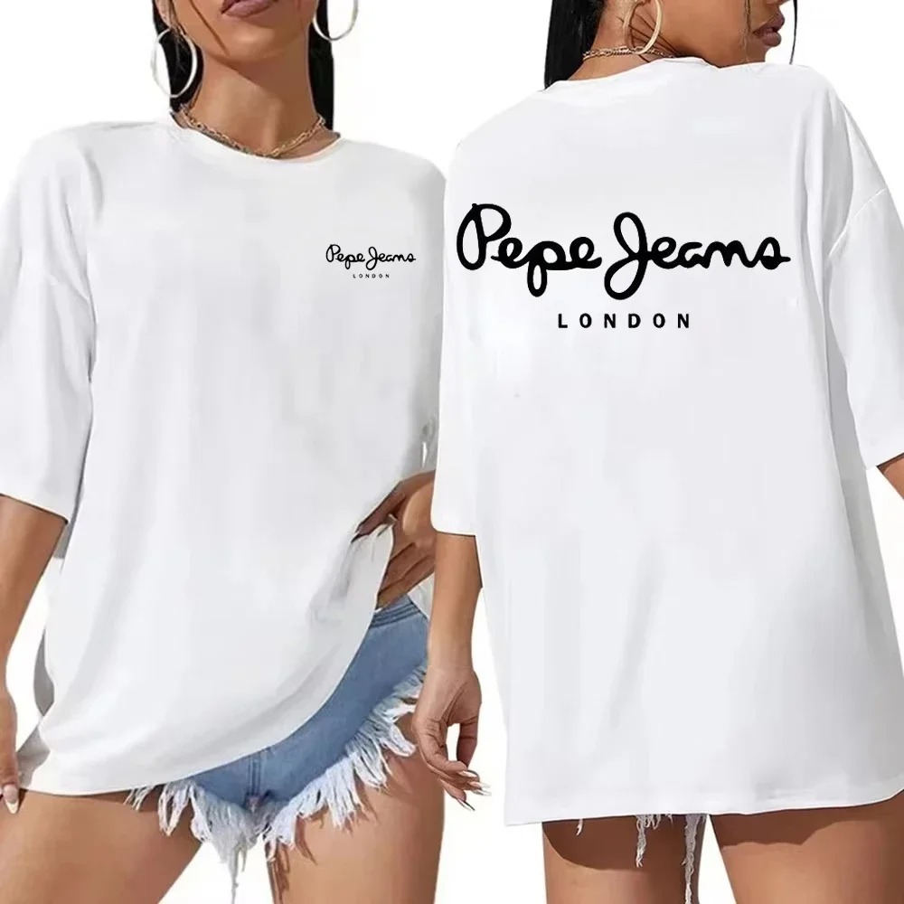 Streetwear Brands Logo - เสื้อยืดแขนสั้นโลโก้ Pepe 2026 Jeans London สำหรับผู้หญิง