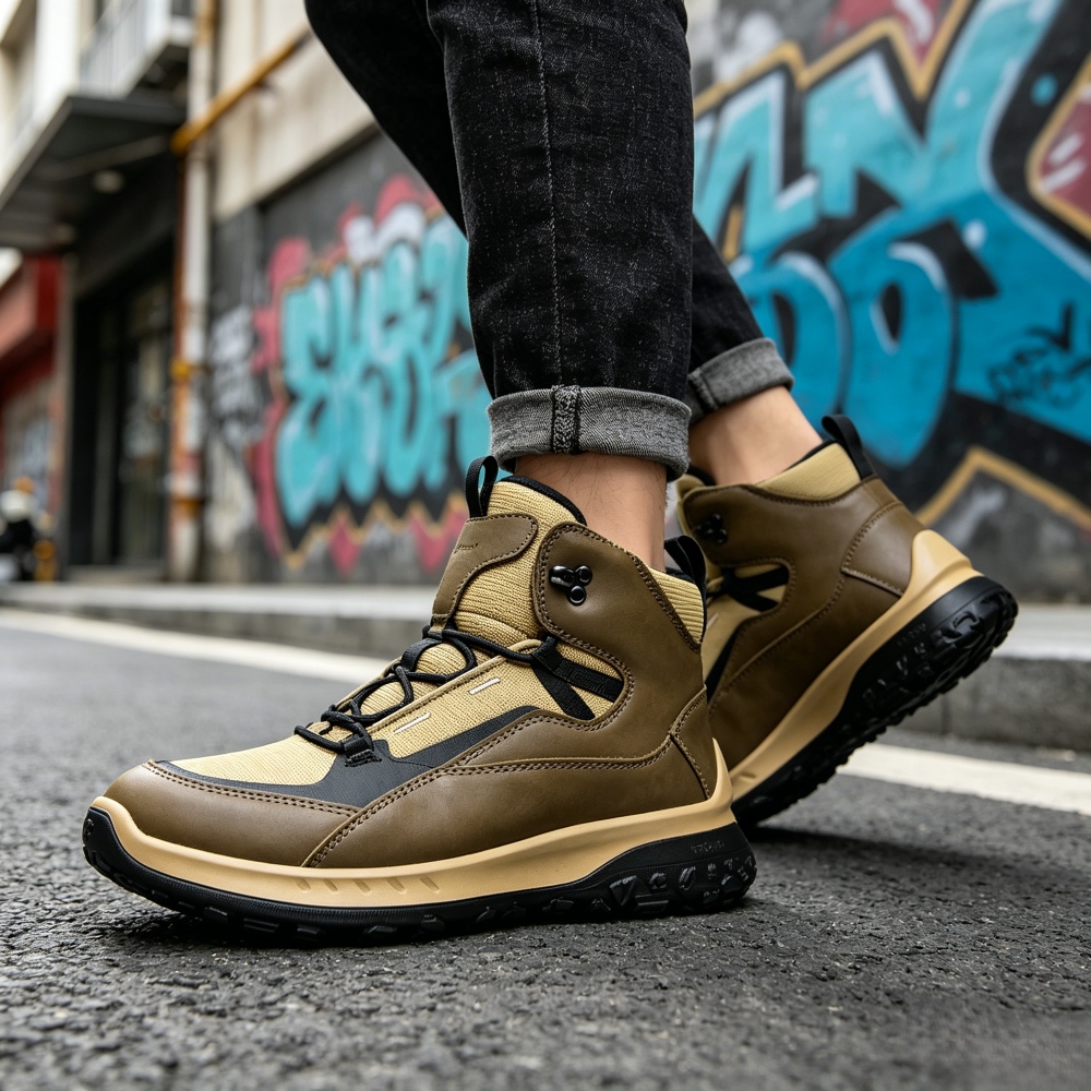 รองเท้าหนังหุ้มข้อสูงสำหรับผู้ - Streetwear Brand Shoes บทวิจารณ์และราคา